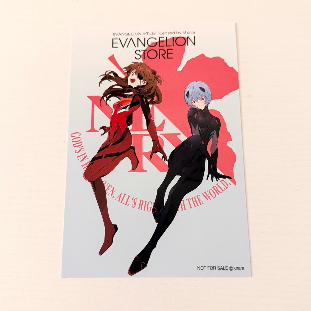 Anime official collectible post card evangelion